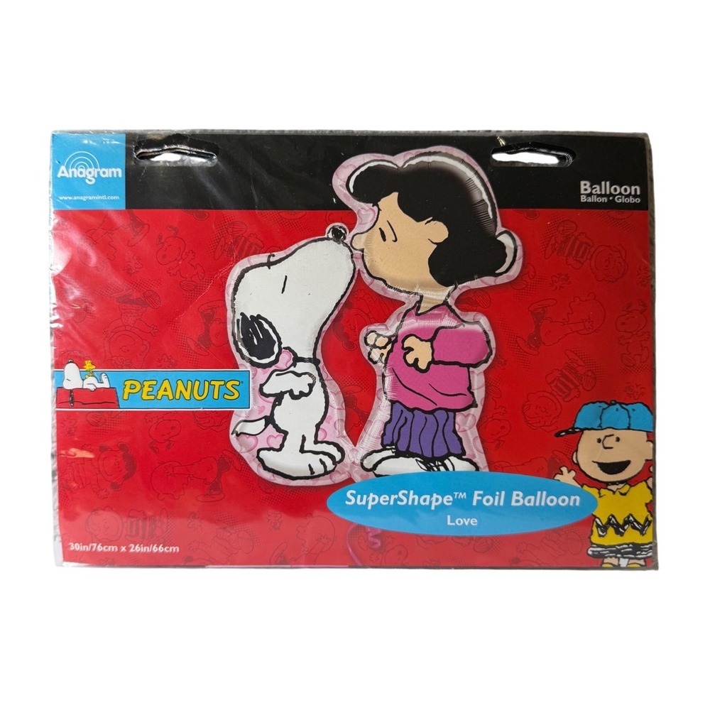 Anagram Peanuts Snoopy Lucy Love SuperShape Foil Balloon 30x26 Vintage NEW NOS